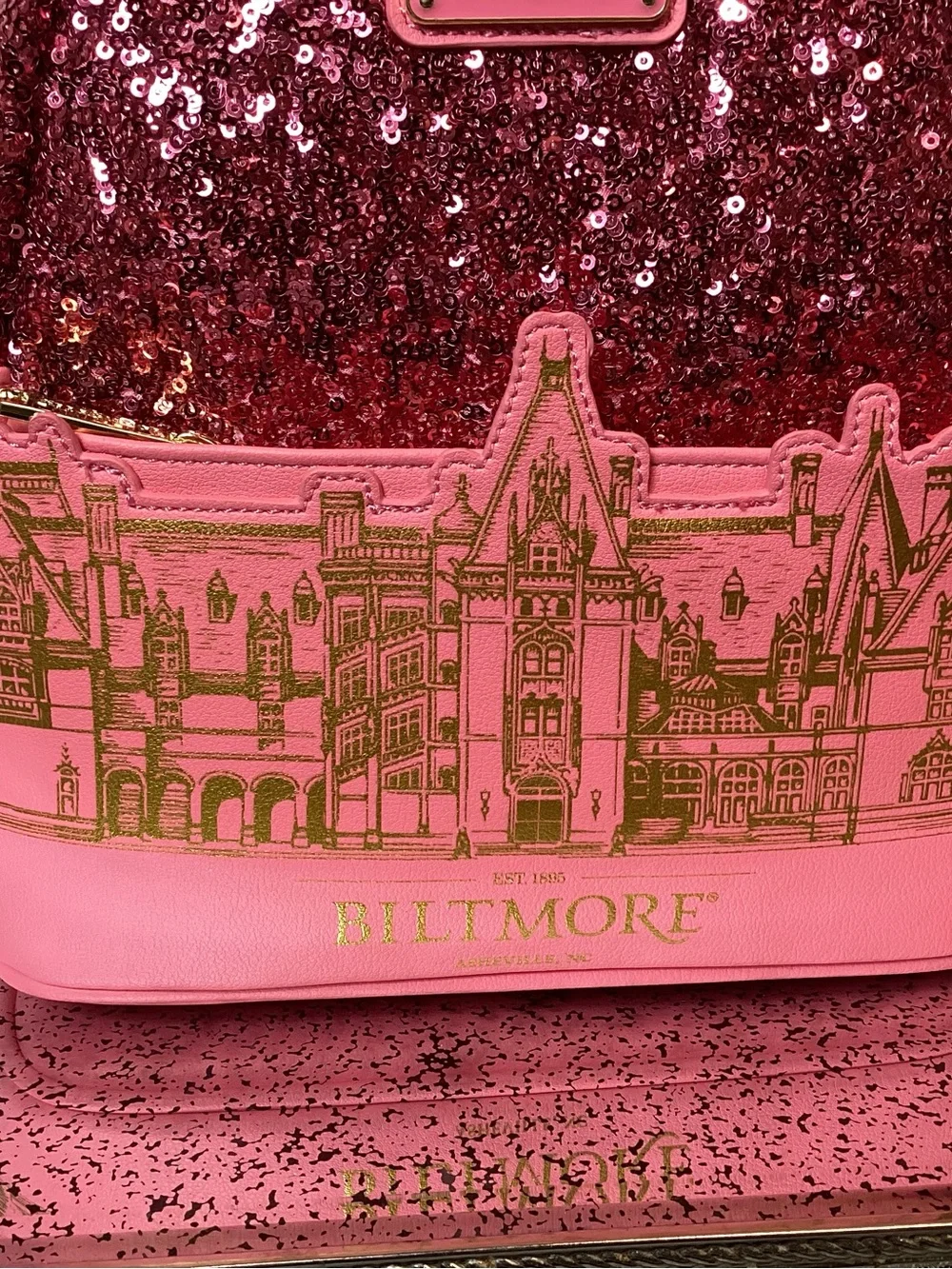 Loungefly X Biltmore Pink Sequin Mini Backpack